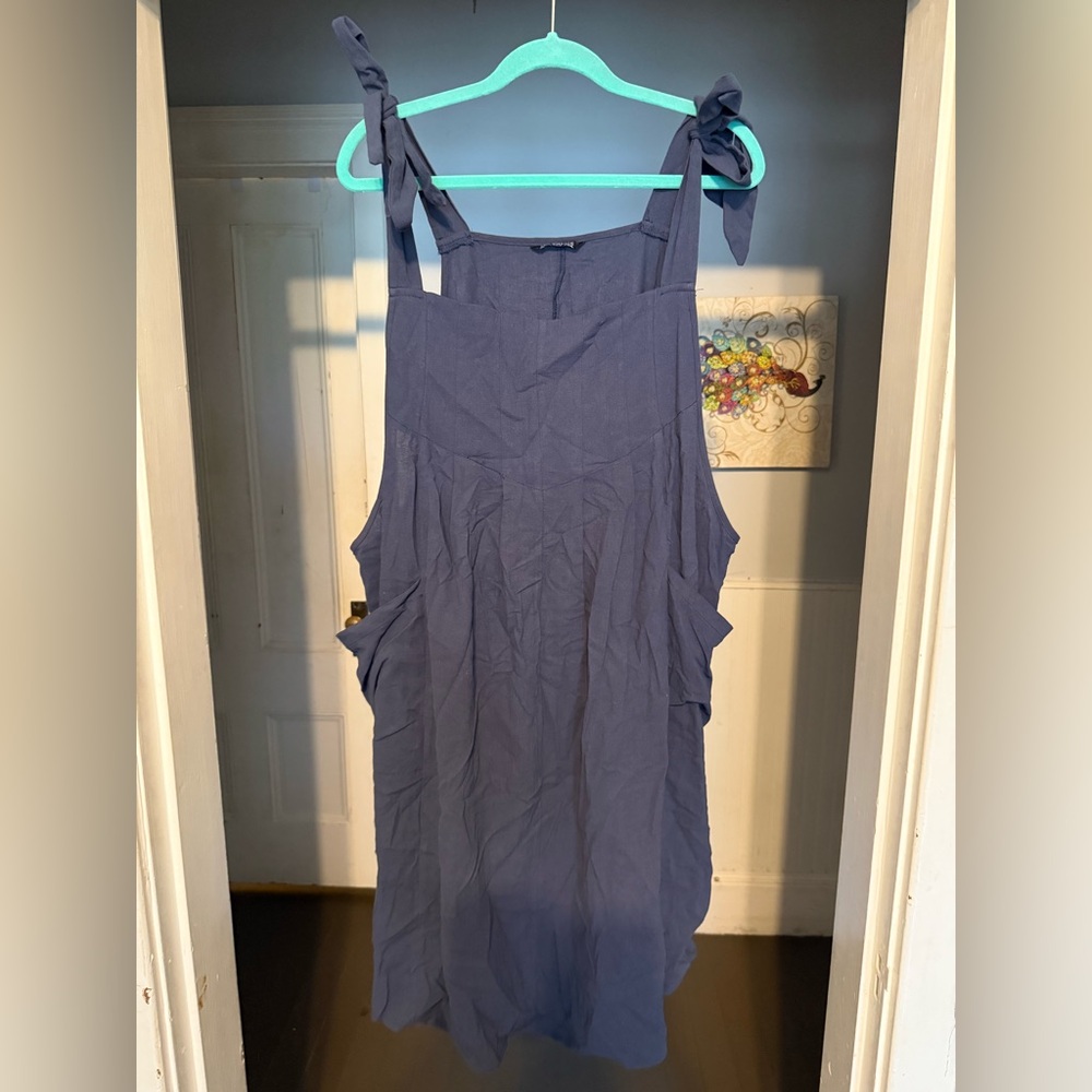 BloomChic Navy Overall Dress